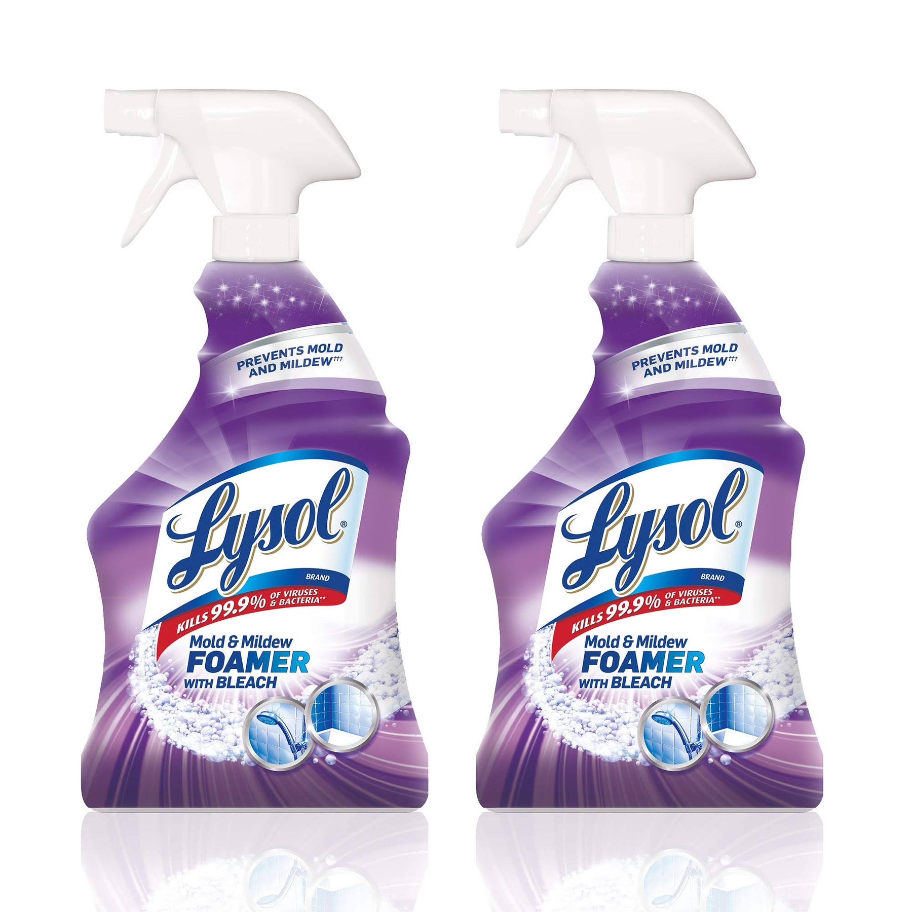 Lysol Mold & Mildew Blaster W. Bleach, Bathroom Cleaner Spray, 28oz (Pack of 2)